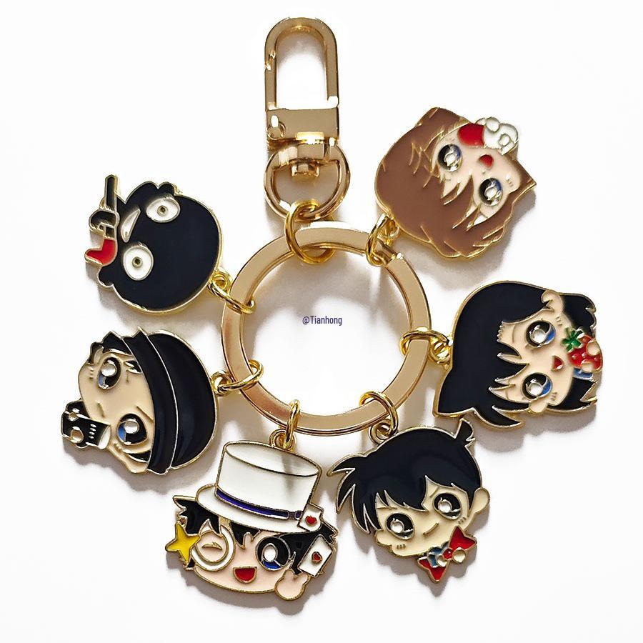 Conan Kid Anime Keychain Pendant - Handmade Cartoon Bag Accessory
