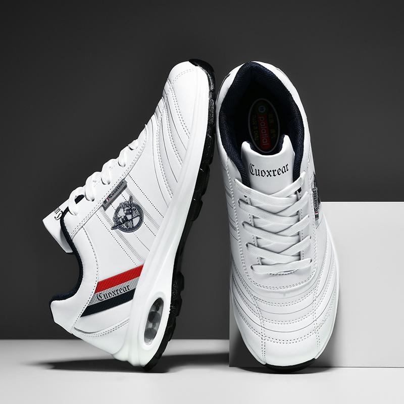 Herren-Sneaker Vielseitige Luftpolster-Laufschuhe Herren-Plattform Leder Vulkanisierte Schuhe Atmungsaktive Herren-Freizeit-Sportschuhe
