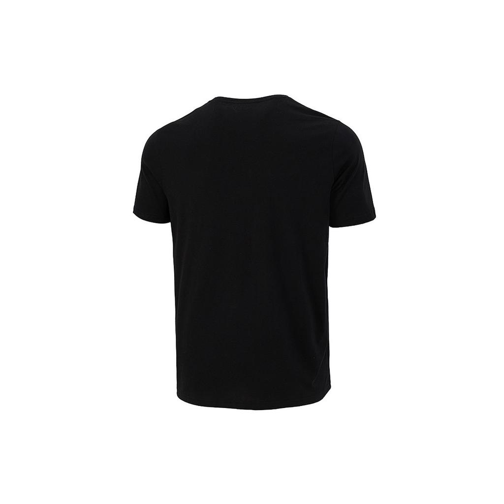 Puma Contrast Logo Print Crew Neck T-Shirt Men Tops Black 847720-01