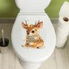 Cartoon Christmas Atmosphere Deer Bathroom Toilet Home Beautification Wall Stickers