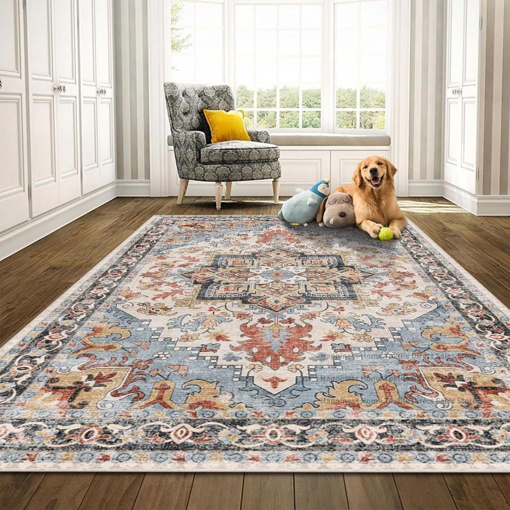 Nordic Persian Style Bedroom Living Room Large Carpet Non-slip Washable Decoration Office Area Rug Easy Clean Entrance Door Mat