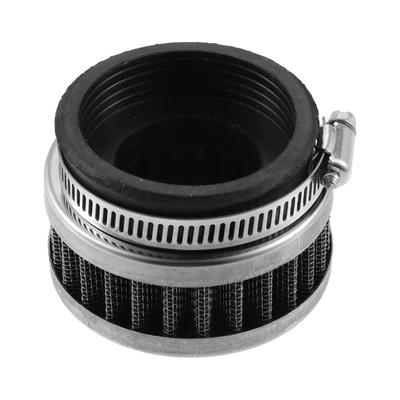 Universal 52-58mm Straight Cylindrical Motorcycle Air Filter Replacement Round Taper Silver Tone