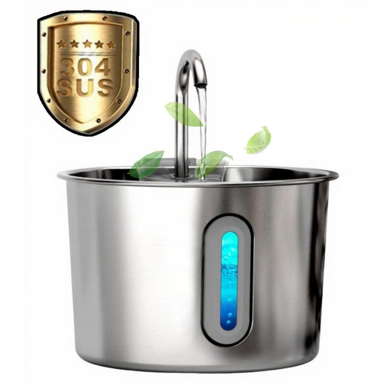 Stainless Steel Cat Water Fountain 2.2L/75oz Pet Automatic Water Dispenser for Dog Cat Drinking Pet supplies Filter System