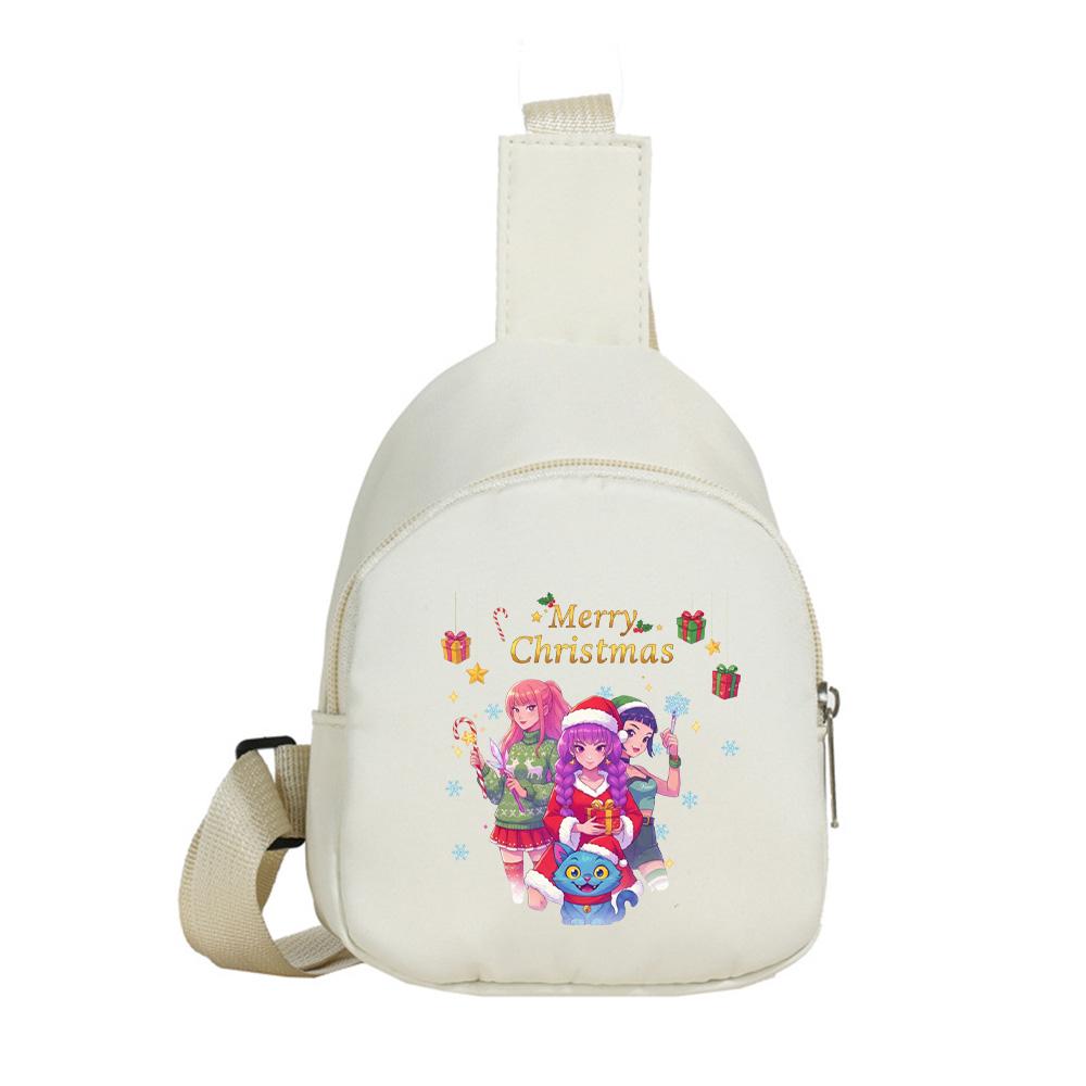 K-Pop Dämonenjäger Bedruckte Kawaii Brusttasche für Jungen Mädchen Umhängetasche Student Tragbar Crossbody-Tasche Brusttasche Weihnachten Kindergeschenk