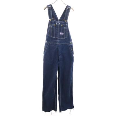 80s 90s Made In USA Old Denim Overall Indigo Painter Women Used