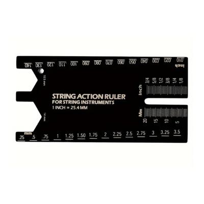 Regla de Altura de Cuerdas de Guitarra Calibrador de Acción de Cuerdas Regla Herramienta de Luthier para Ajuste y Reparación de Guitarra y Bajo