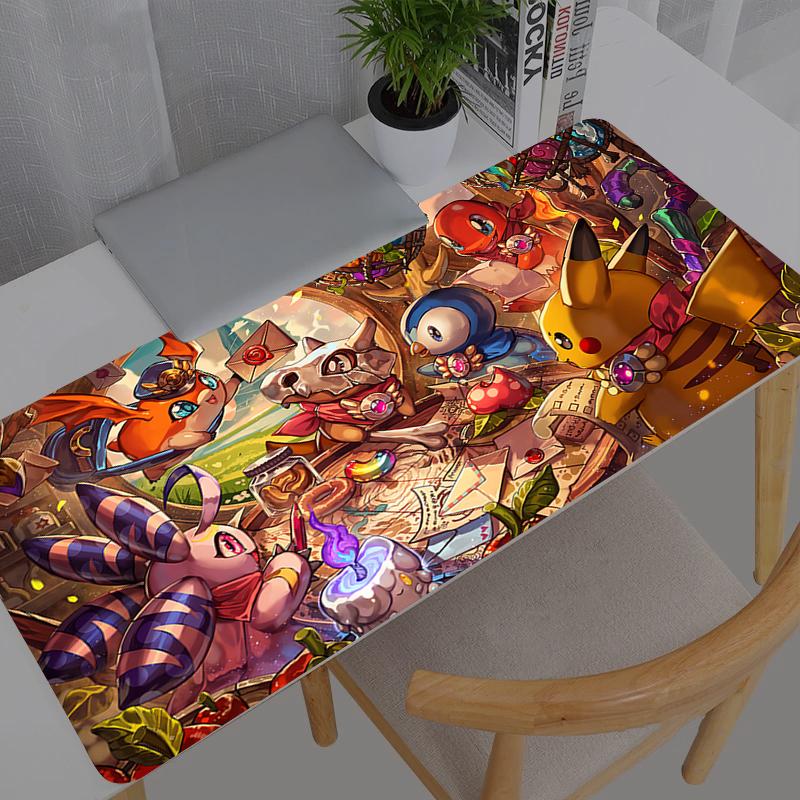 Mouse Pad Professional eSports Game Pokemon Pikachu XXL Players Speed Lock Edge Rubber Game Desk Mousepad Keyboard Mat