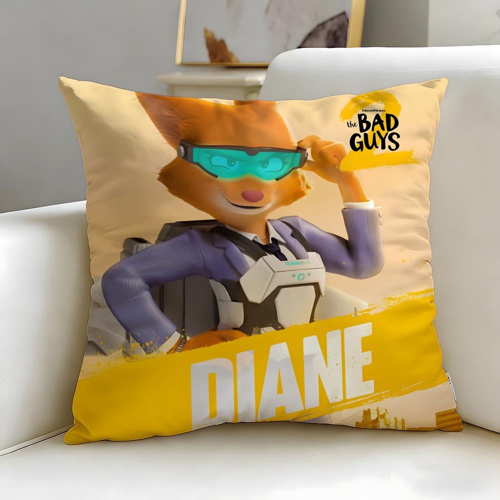 Popolare film d'animazione I Cattivi Federa Morbida Facile da Lavare Copricuscino Versatile per Divano Letto Viaggio e Ufficio