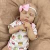 48cm Full Vinyl/Cloth Body Optional Reborn Dolls LouLou Cute Lifelike Closed Eyes Sleeping Simulation Doll Hand Painted Hair Rebirth Doll for Kid Gift