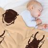 Cute Stag Beetle Throw Blanket bed plaid Tourist anime Retros Blankets