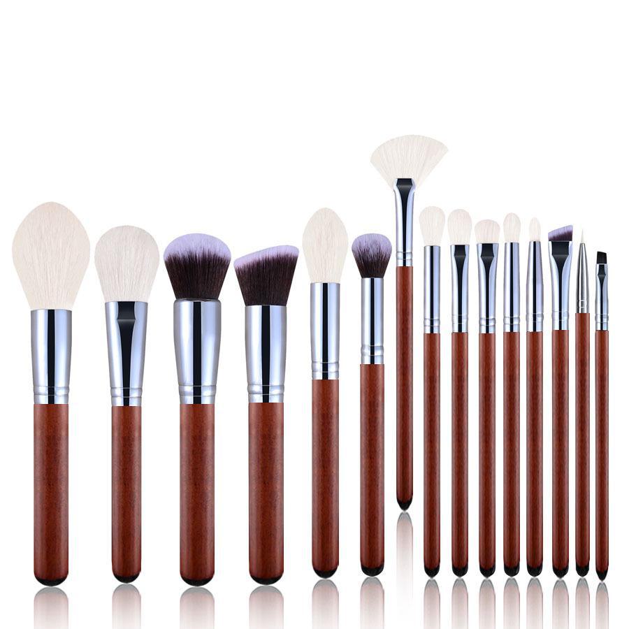 Cangzhou 15-Piece Animal Hair Makeup Brush Set: Eye Shadow & Foundation Brushes