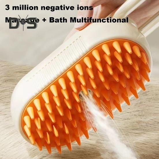 Spazzola a vapore per animali domestici 3 in 1 Spazzola per toelettatura ricaricabile tramite USB Spray autopulente Pettine per gatti Spazzola per districare i peli degli animali domestici Spazzola per massaggio