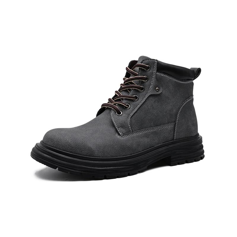 

Fashion Golden Sapling Men s Ankle Boots Autumn Winter Thick Soled Fashion Retro Micro Fiber Leather Man Shoes Outdoor Leisure Tide Boot 42 серый