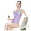 PULASSI Women's One-Piece Swimsuit Triangle Competitive Swimwear
