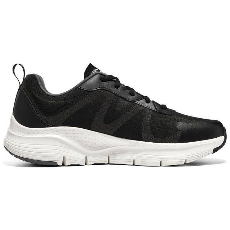 Skechers Arch Fit Men Black White Low Top Casual Running Shoes Trendy Comfortable 232600-BKW