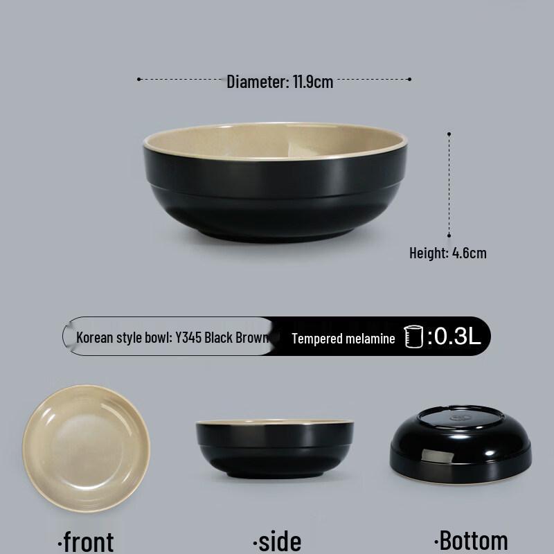 Commercial Grade Thick Melamine Imitation Porcelain Soup Bowl