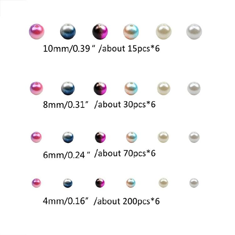 1890Pcs Jewelry Making Bead DIY Crafts Elegant Spacer Beads with Holes DIY Bead