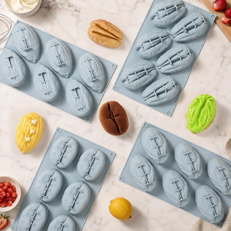 Food Grade Silicone Walnut Shaped Baking Mold Nonstick Easy Release For Chocolate Candy Dessert Making