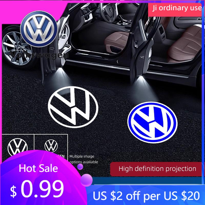2026 Hot For Volkswagen VW 2pcs HD Led Welcome Light Car Door Projector Lamps For Volkswagen VW Polo Golf T5 Caddy T4 Touran GTI