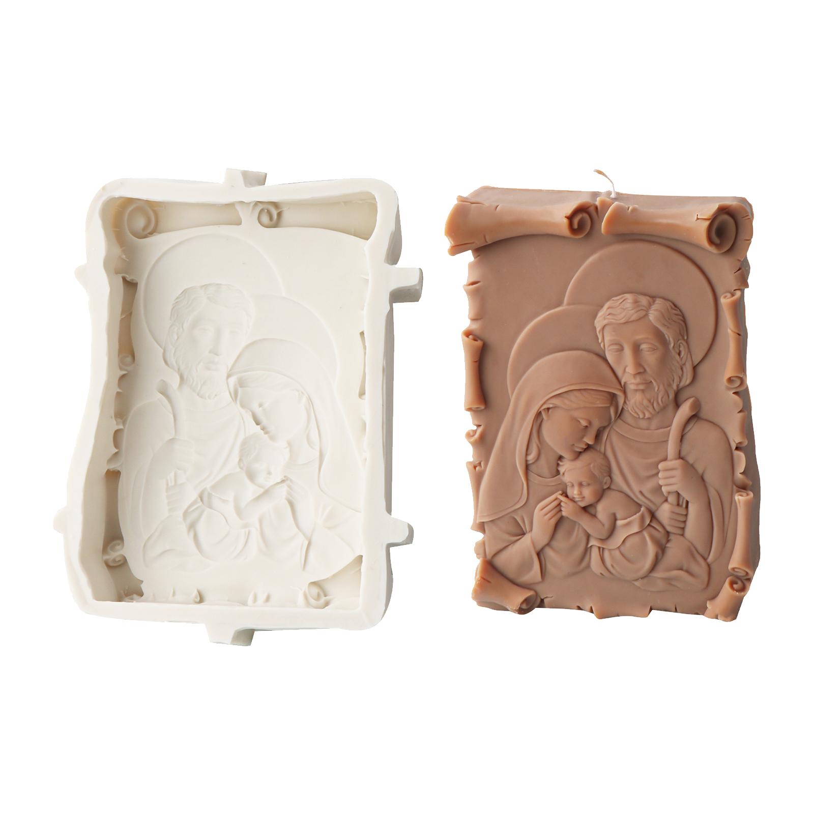 

Большая 3D форма для свечей, ароматерапевтическая форма для изготовления орнаментов, гибкая силиконовая форма для медитации, украшение дома, ремесло 1