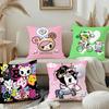 Japan T-Tokidoki-Es Pillow Case Cushion Cover Soft Cute Throw Pillow Case For Car Sofa Pillowcase Polyester With Zipper