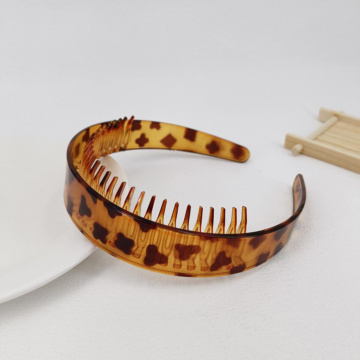 

Премиум ретро повязка на голову черепаховый коричневый простой модный леопардовый принт широкий шпилька головной убор повязка на голову