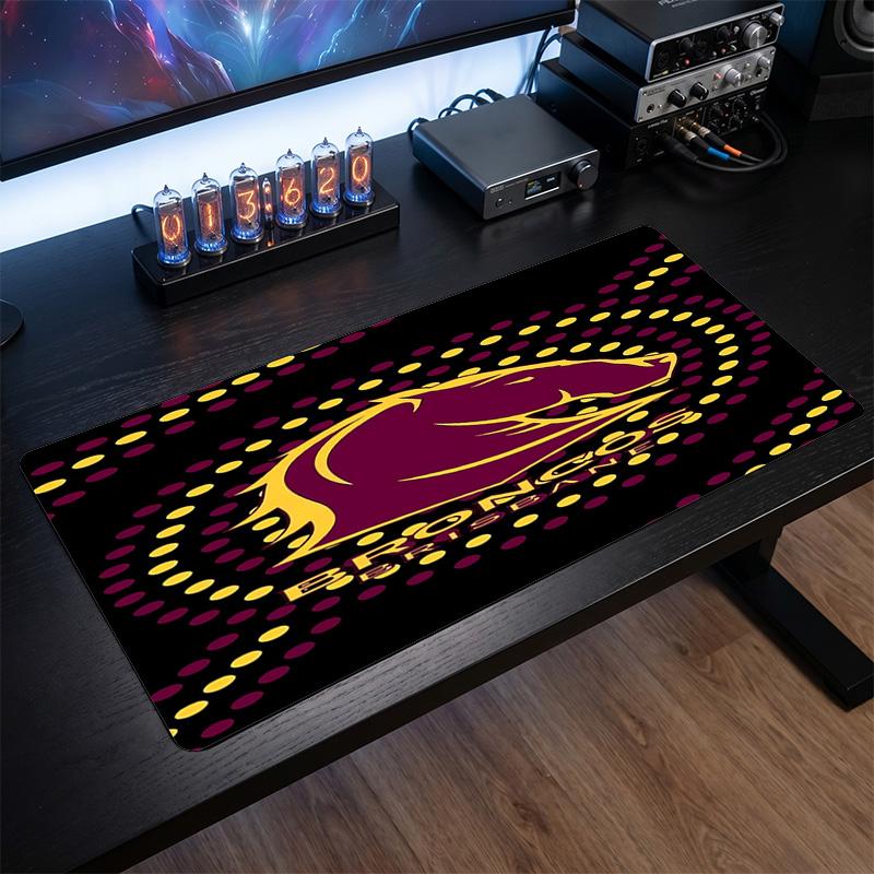 Brisbane Broncos Pattern Mousepad Anti?Slip Rubber Desk Pad For Gaming Working Desktop Decoration