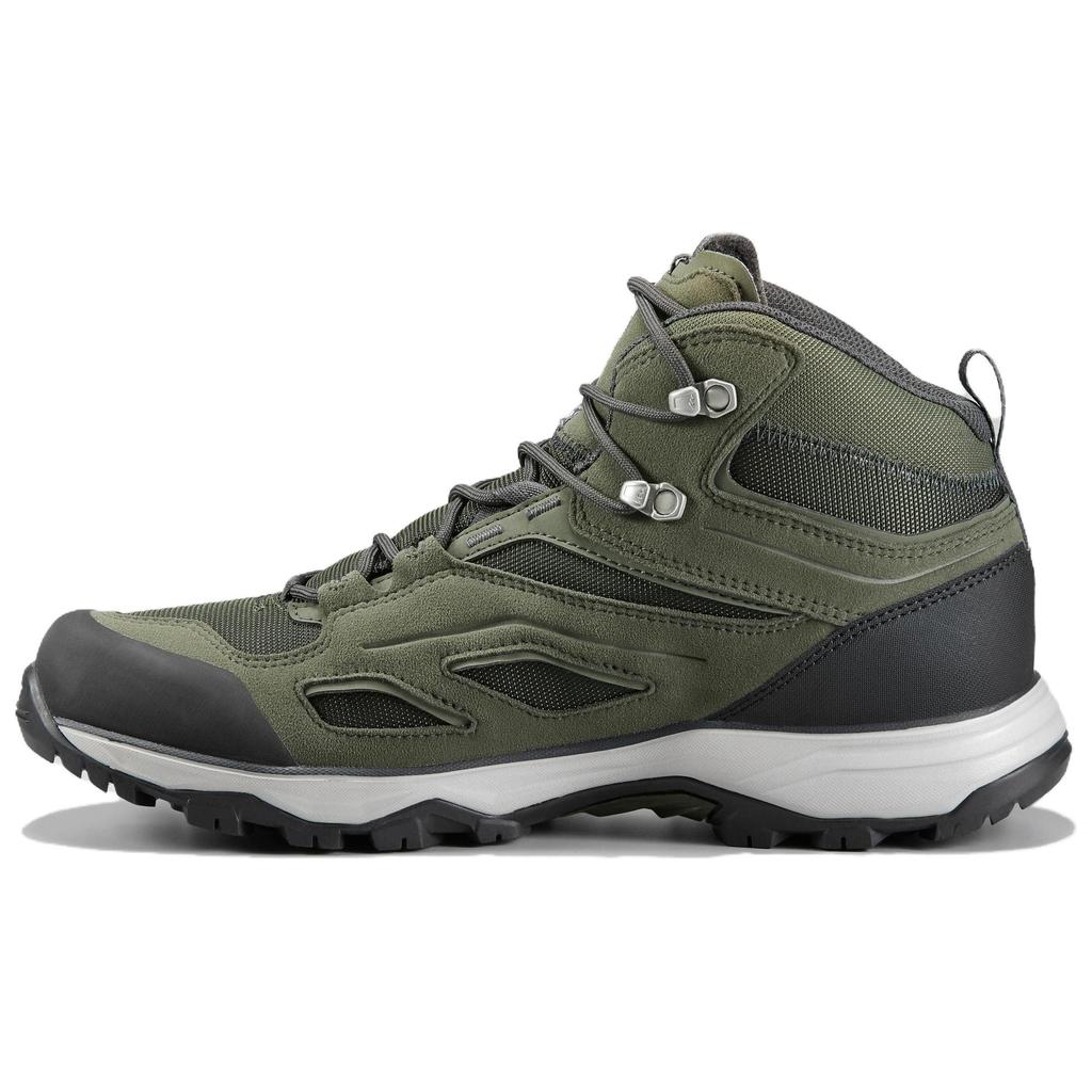 Decathlon MH100 Abrasion Resistant Breathable Mid Top Hiking Shoes Men's Green