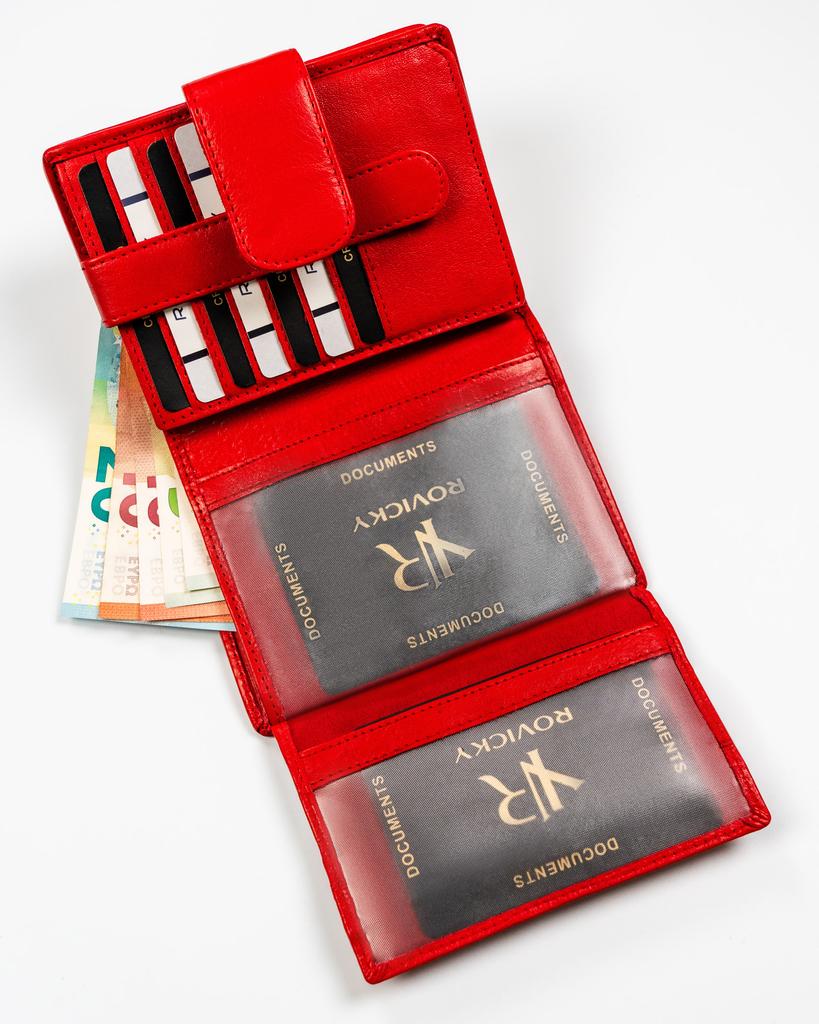 Women's Leather Wallet R-D1503-NCD-BL-2969 Red