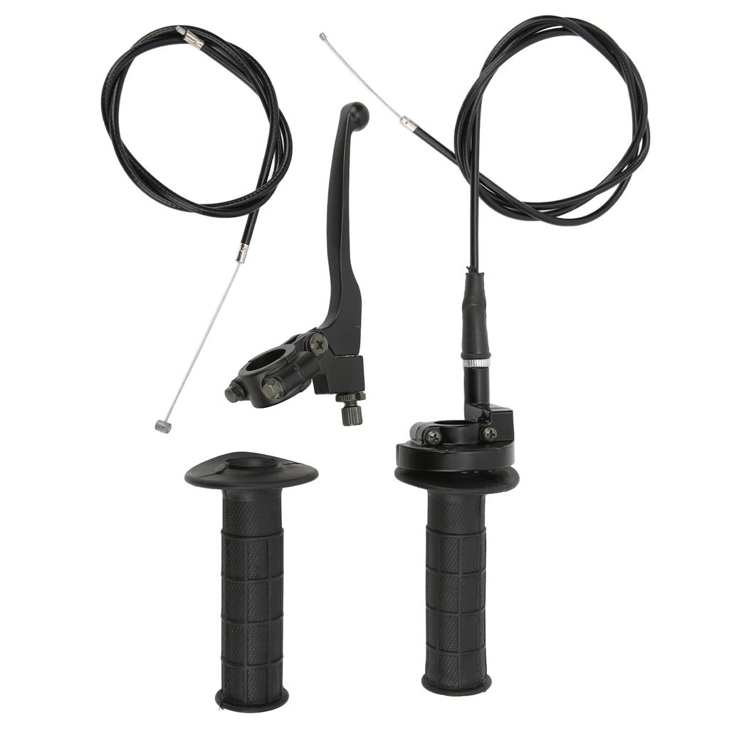 7 8in Throttle Brake Handle Cable Kit Black Matte Texture Replacement for 50cc 90cc 110cc 125c 4 Stroke Dirt Bike