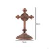 Cross Figurine Religious Art Piece Zinc Alloy Tabletop Decoration for Home And Office
