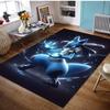 Spiel Pokémon Lucario Druck Teppich Teppich für Wohnzimmer Schlafzimmer Sofa Dekor Kinder Spielmatte Heim Bereichsteppich Rutschfest Cartoon Bodenmatte