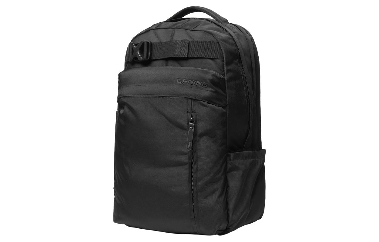 Li Ning Sports Life Collection Polyester Sports Backpack Regular Unisex Black ABSS207-3