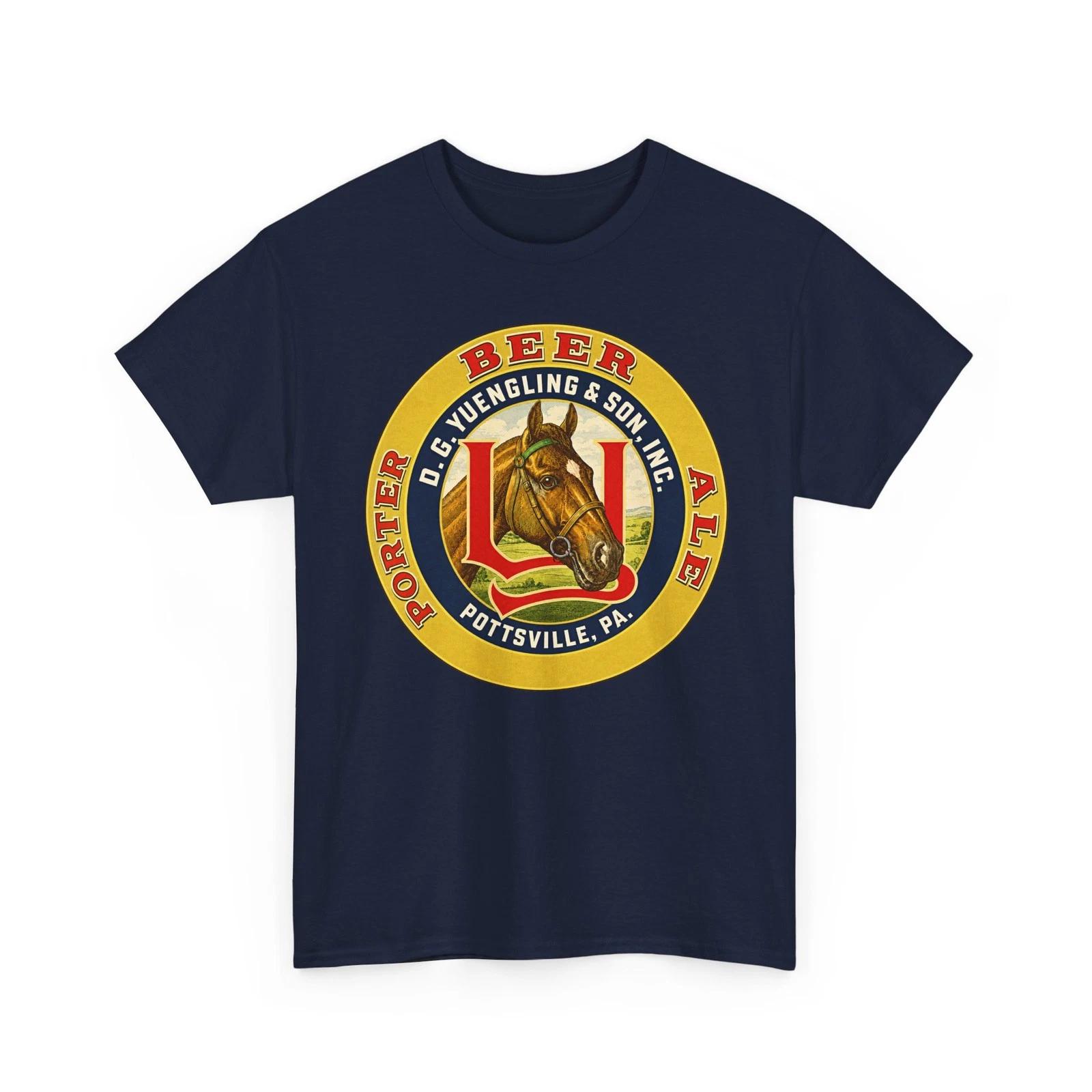 D G Yuengling & Son Inc Beer Ale Porter Pottsvile PA Brewery Retro Horse T-Sirt S