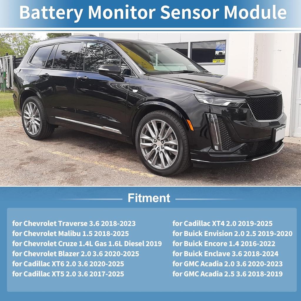 No.13545954 Battery Sensor for Chevrolet Malibu 1.5 2018-2025 for Cadillac XT6 2.0 3.6 2020-2025 for Buick Envision 2.0 2.5 2019-2020 Battery Monitor