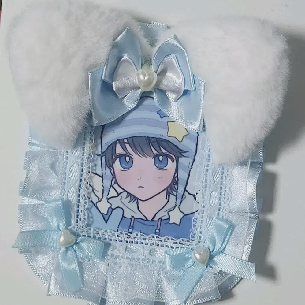 

Блу Кэт Кружевной Топ Ку Топ с Кошачьими Ушками Бант Лента Топ-лоадер Держатель для Фотокарточек