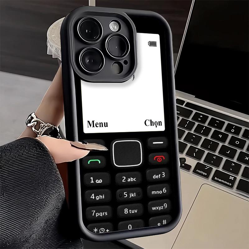 Phone Case for iPhone 17 Air 16E 15 16 Pro Max Funny Retro Callphone Cover 14 Plus 13 12 Mini Soft Shell Silicone Fundas