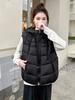 Cross2026 Women's Thickened Down Cotton Vest - Autumn/Winter Casual Korean Style Gilet Jacket