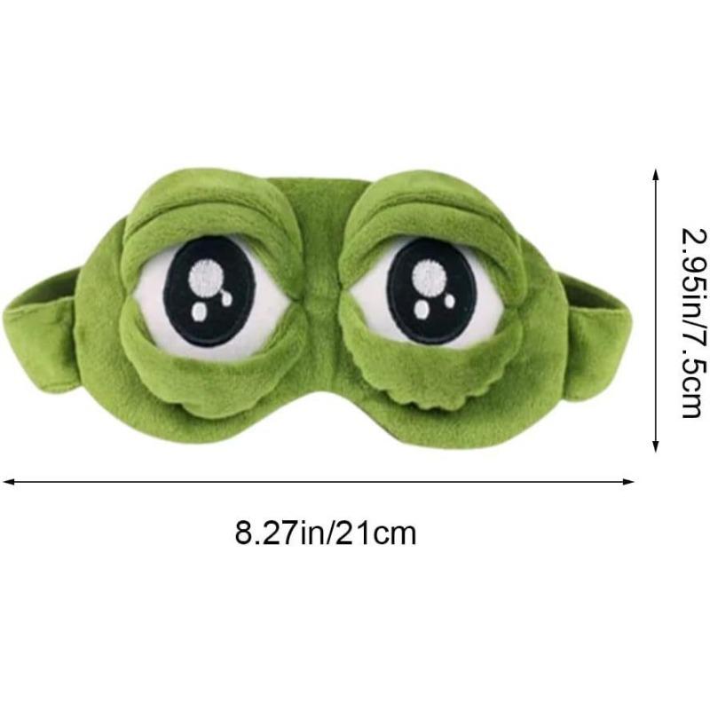 3D Cute Frog Sleep Eye Mask Natural Protector Lunch Break Women Men Soft Portable For Travel Office Room Relieve Stress Anxiety