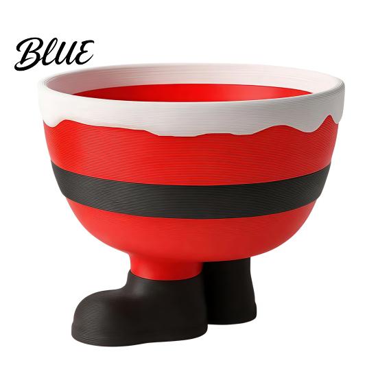 PLA Christmas Ornament 3D Printed Santa Claus Storage Bowl Creative Candy Bowl for Holiday Kitchen Accessory Parties Decorative Snacks Cookies