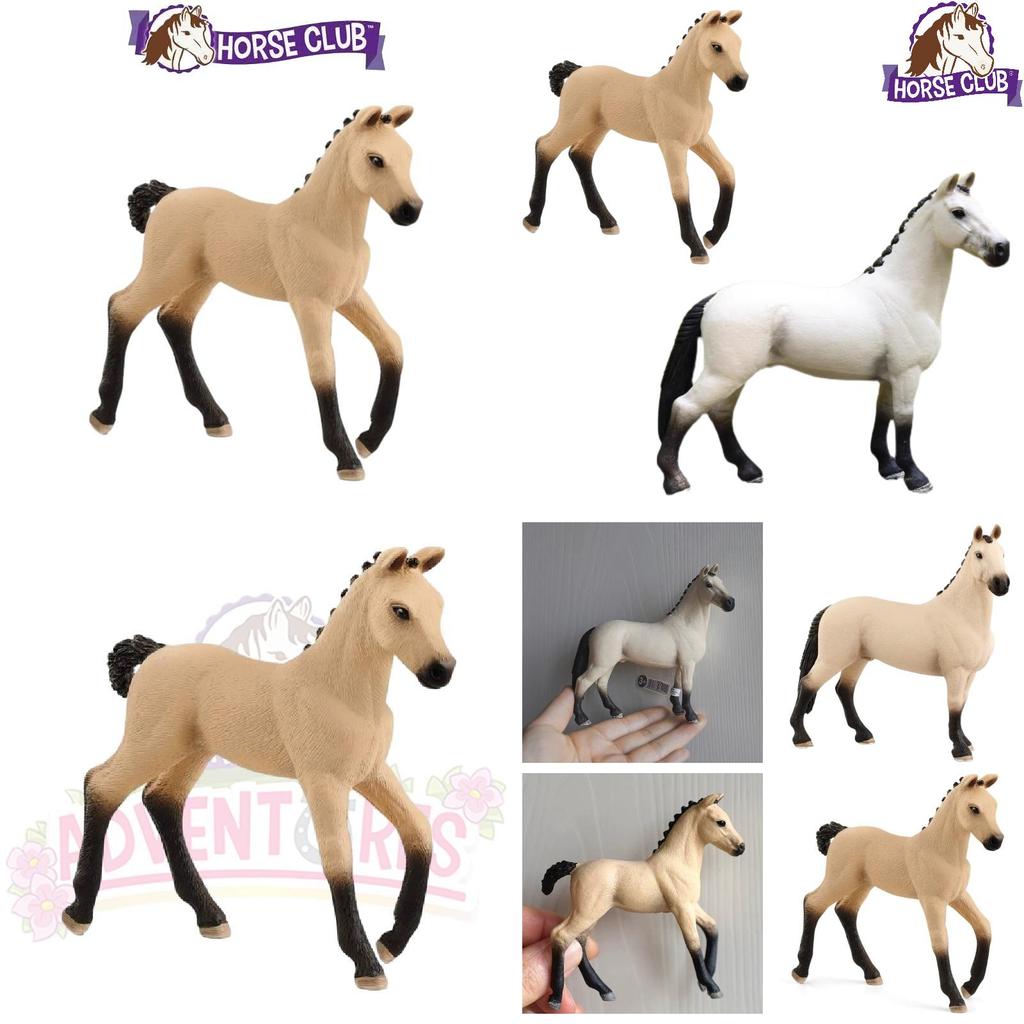 Großer hannoverscher Hengst Massivkunststoff Modell Spielzeug Geschenk für Kinder Realistisches weißes Pferd