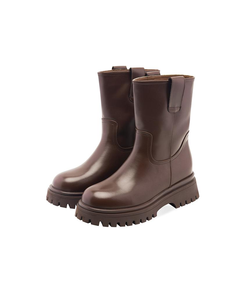 Spur Ivy Platform Mid-Calf Boots 5Cm -Sa9053 (2Color)