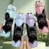 1PC Black French Bulldog Dog Print 750ml Color Plastic Sports Water Bottle Leakproof Flip Straw Lid Suitable for Sports Office Home Use