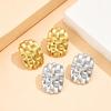 Cross Design 18K Gold Plated Stainless Steel Geometric Earrings for Women
