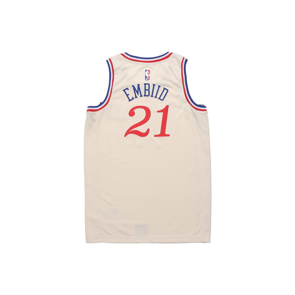Nike NBA City Edition Trikot 2019-2020, Embiid #21 Atmungsaktives Weste Herren Sporttops Beige AV4664-280