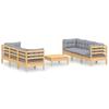 VidaXL Bois de Pin Salon de Jardin 7 pcs avec Coussins Mobilier de Patio Meubles d'Extérieur Mobilier de Jardin Meubles de 3096117