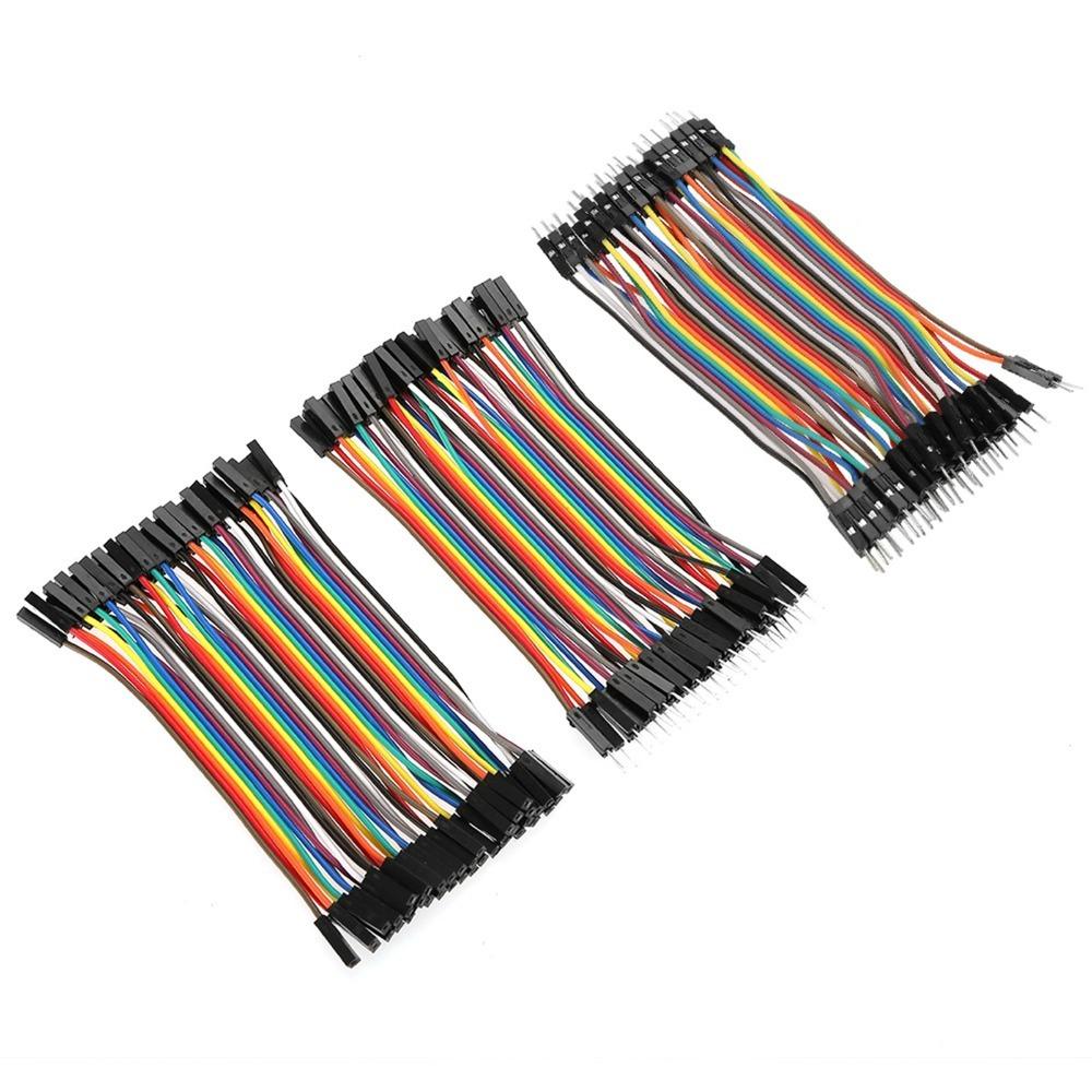3 PCS M To F / M To M / F To F Breadboard Jumper Wires 40 Pin Ribbon Cables Dupont Wire Arduino