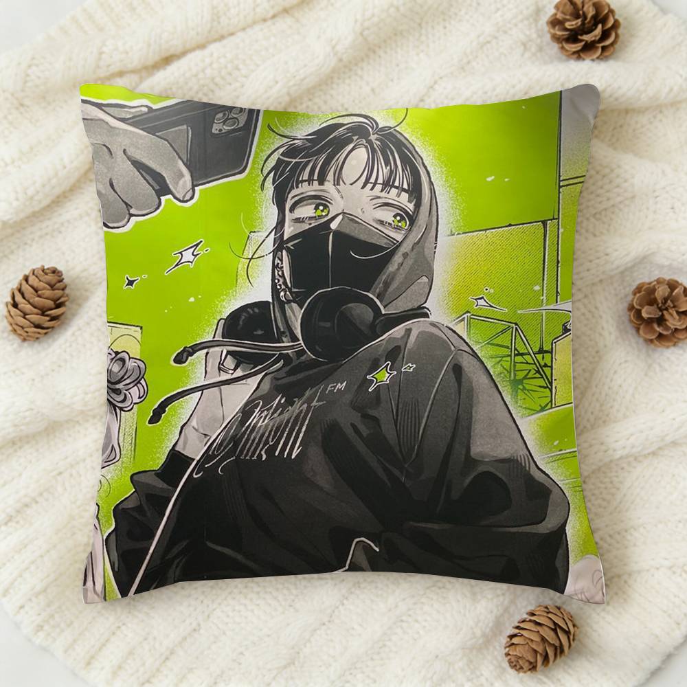 Mitsuki Koga Aya Tgswiiwagaa Doublesided Printed Square Decorative Cushion Cover for Sofa Living Room Home Decor