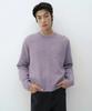 [Victoria Wool] Minimal Ribbed Crop Knit [Purple]