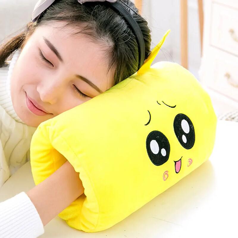 Pink Bear Children's Plush Pillows Hand Warmers Gloves Adults Cartoon Nap Pillows Cushions Creative Hand Warmers Plush Gift